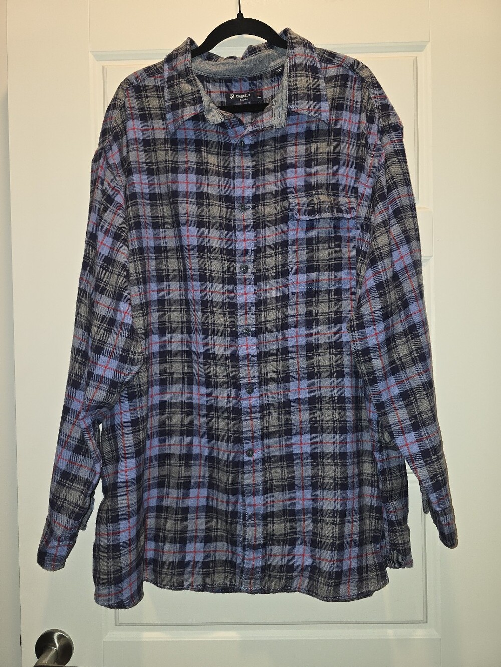 Cremieux Classics men's long-sleeve flannel shirt. 3XLB